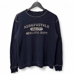 Aeropostale Navy Blue Long Sleeve Graphic Tee